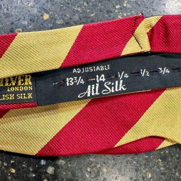 Ben Silver Silk Bow Tie - Picture 4 of 5